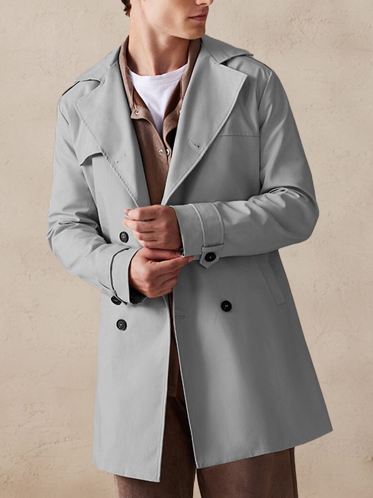 Eleganter Doppelreihiger Trenchcoat