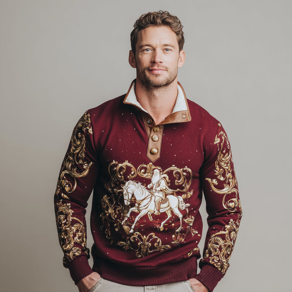 Leonardo Festlicher Pullover mit Pferdemotiv