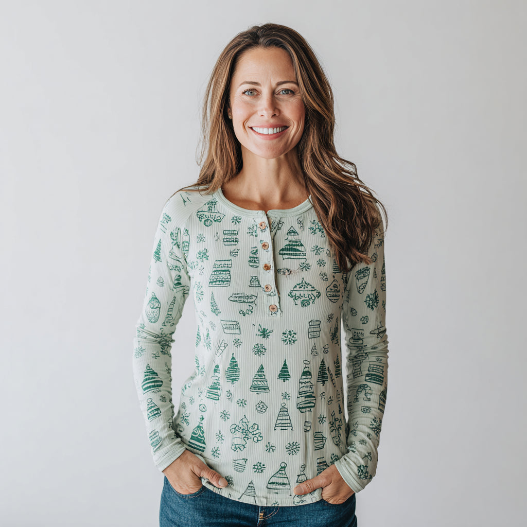 HALLIE – Christmas Knit mit Knöpfen