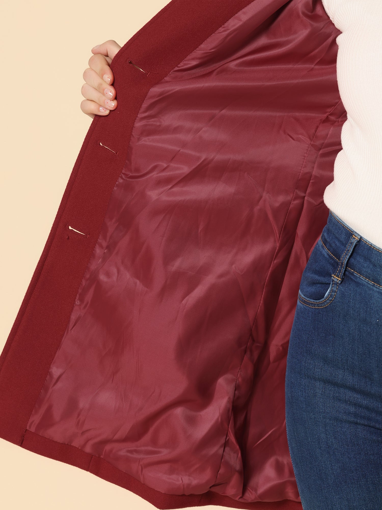 JOSEPHINE – Einreihiger Winter-Trenchcoat