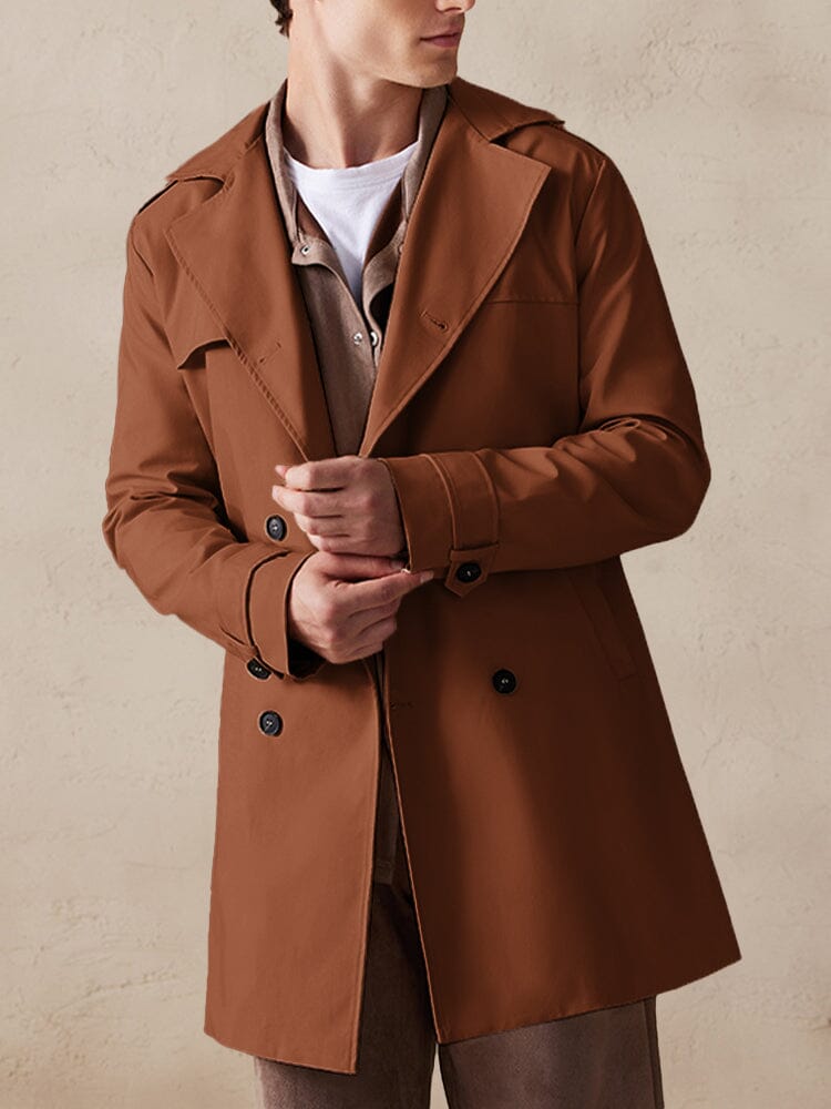 Eleganter Doppelreihiger Trenchcoat