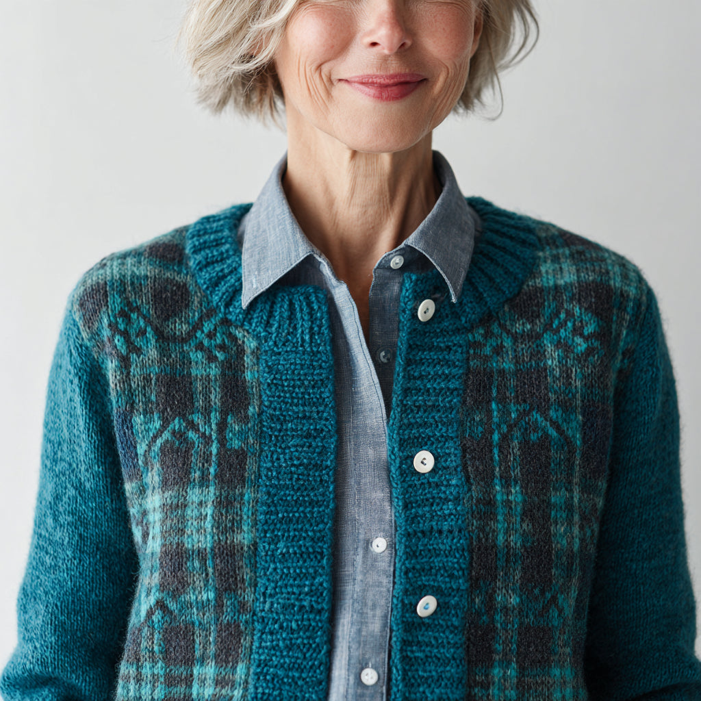 Anna™ | Weicher Karostrick-Cardigan